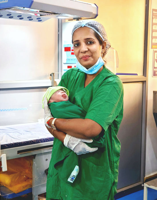 Doctor with baby
